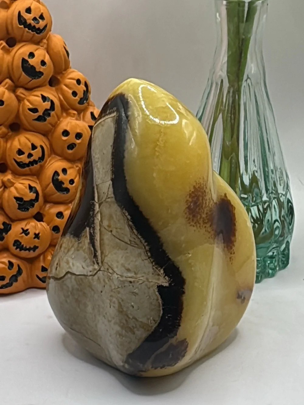 Polished Septarian Decorative Stone Sculpture